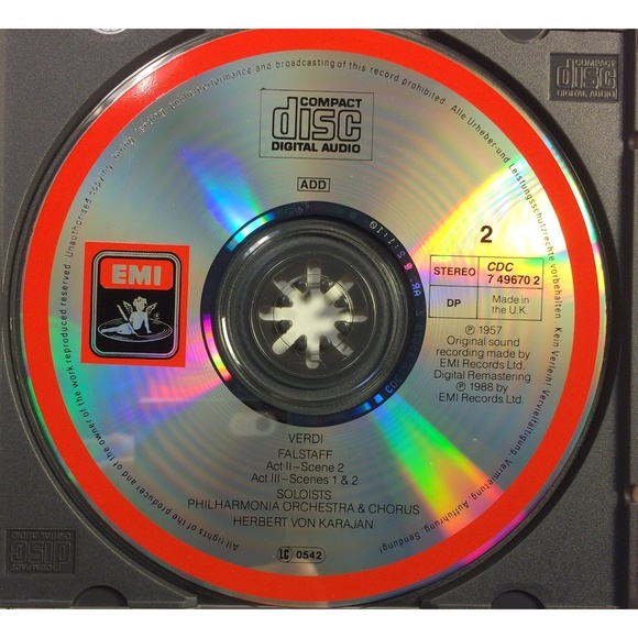 🦋 Verdi: Falstaff CD Opera 1988 EMI Music Classical 077774966825 IMPORT England - Picture 7 of 7